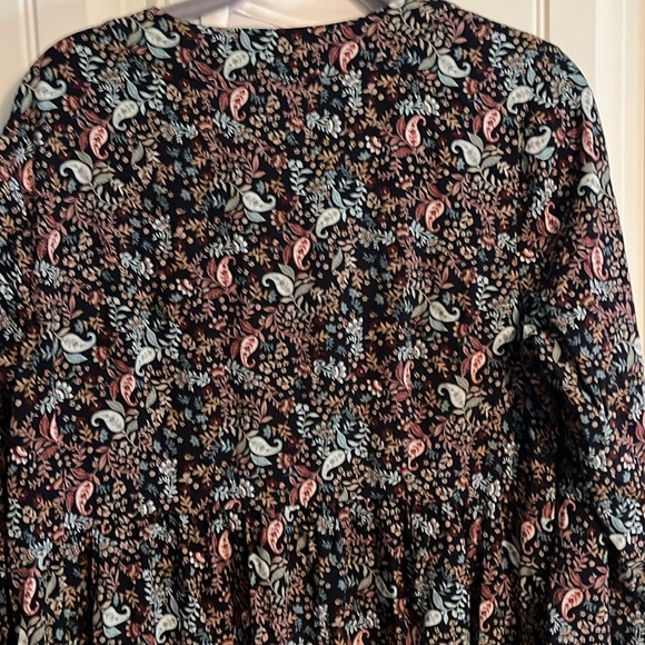 J Jill Button front dress with long sleeves and side pockets - Picture 5 of 7